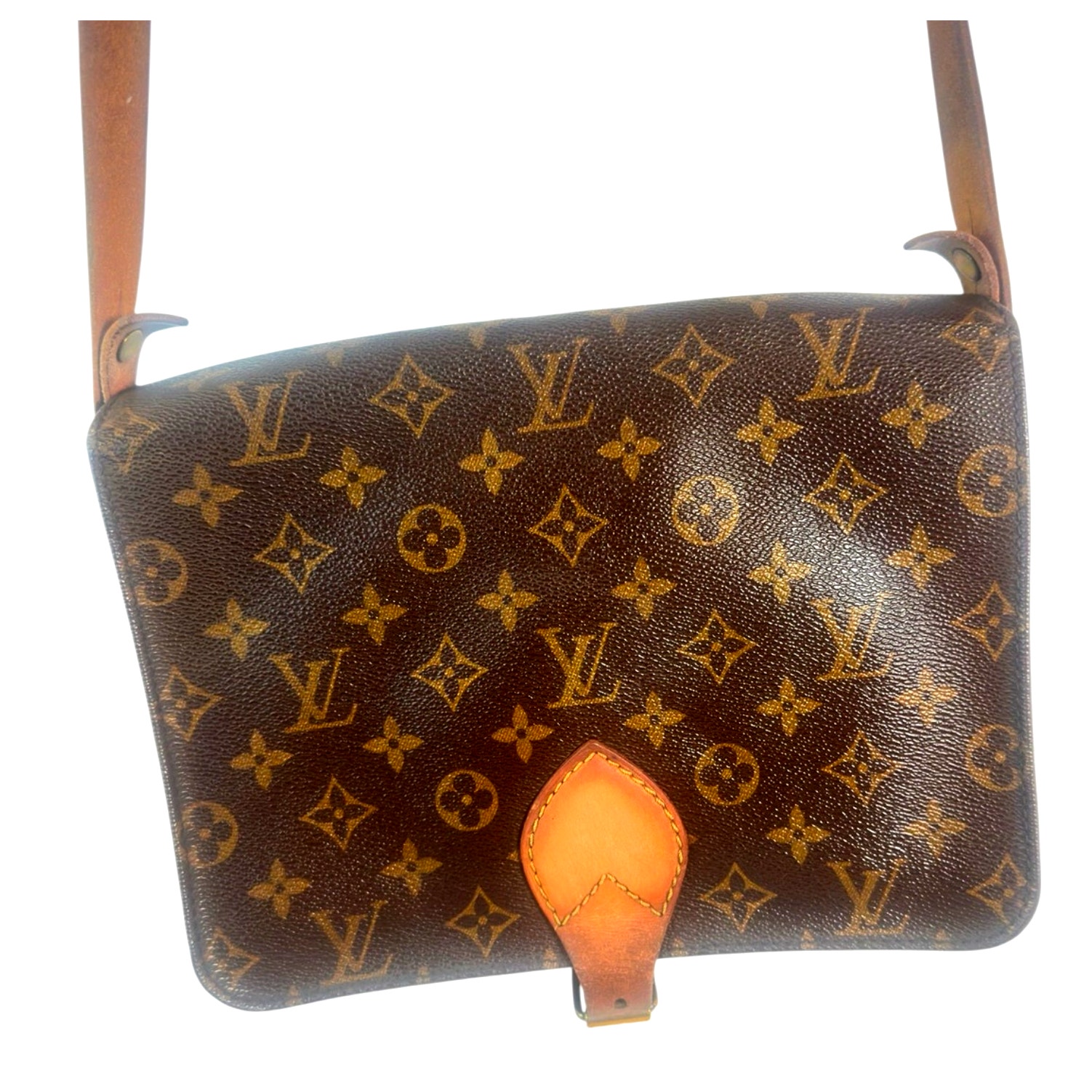 Louis Vuitton Cartouchiere Mm Monogram Crossbody Bag Vintage France